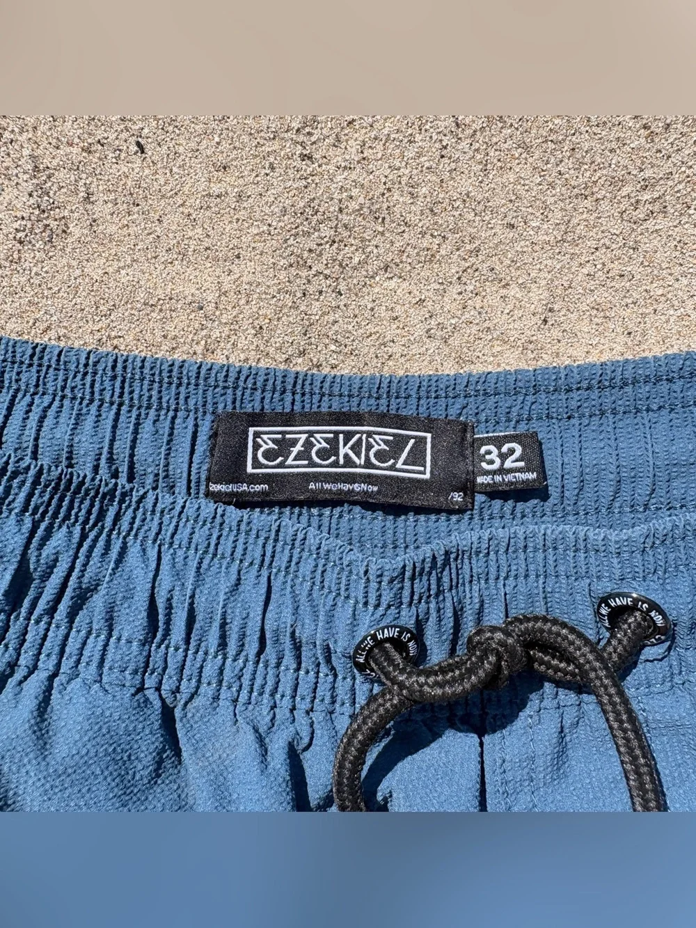 Ezekiel Men’s Textured Volley Swim Shorts Slate Blue - Size 32